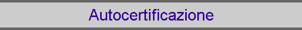 Autocertificazione